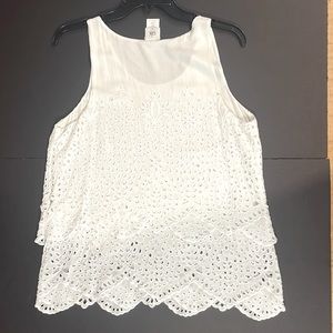Cabi white lace top